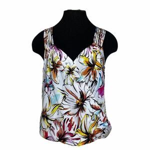 Amanda Uprichard Floral Wrap Bubble Hem Top Small